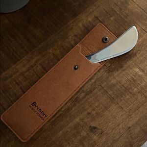 Muscle Scraper with Brown Leather Pouch